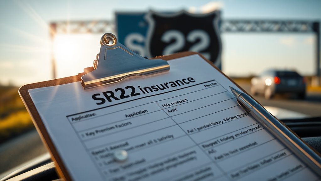 sr22 insurance premium factors
